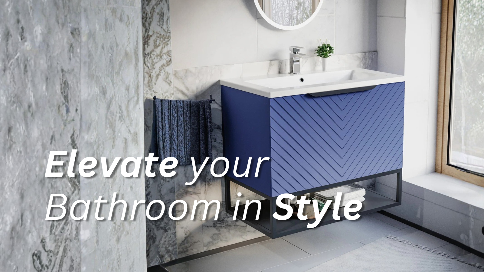 Modern Wall Hung Bathroom Vanity with Drawers – Roxy Collection UK