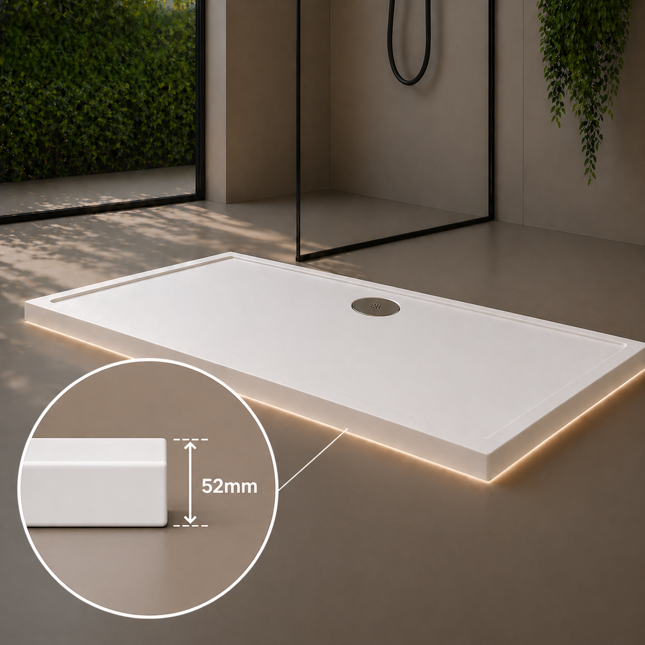 Low Profile Rectangle Shower Tray
