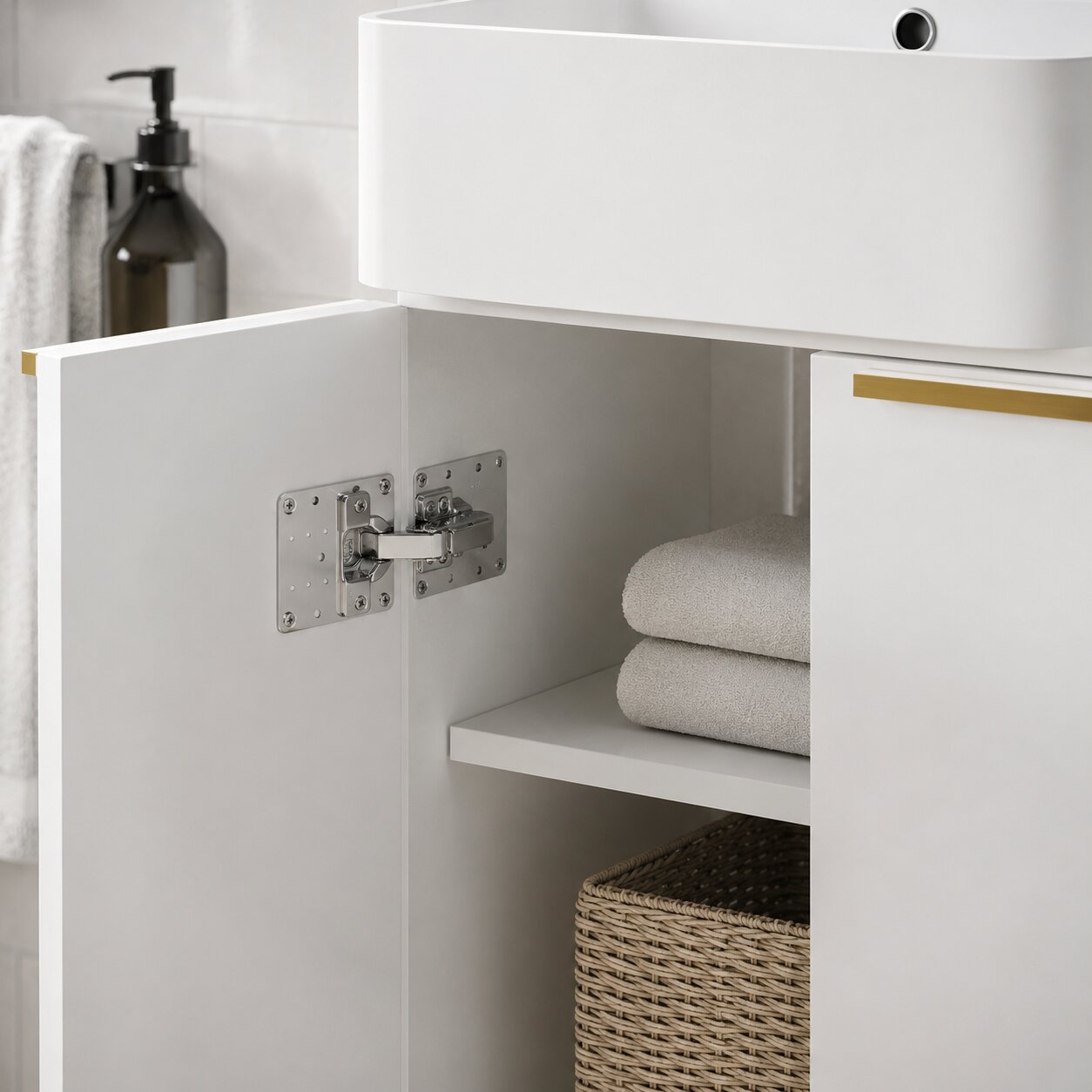 Matt black bar handle for bathroom vanity unit furniture — Bathroom Republic UK