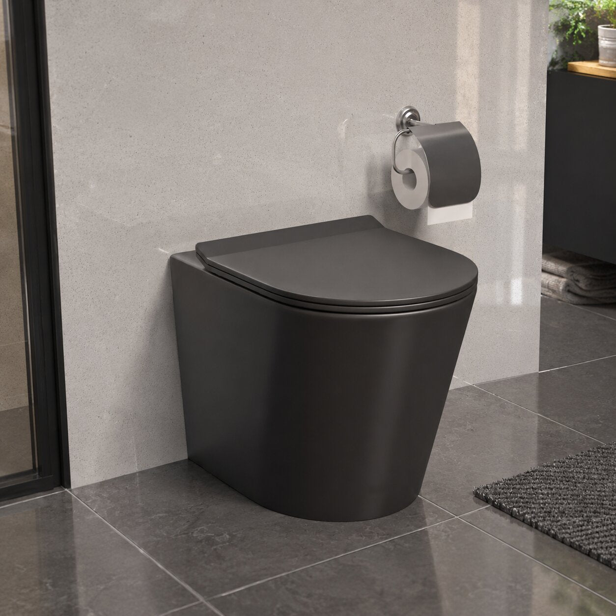 White short projection toilet with compact pan depth for small bathroom spaces — Bathroom Republic UK