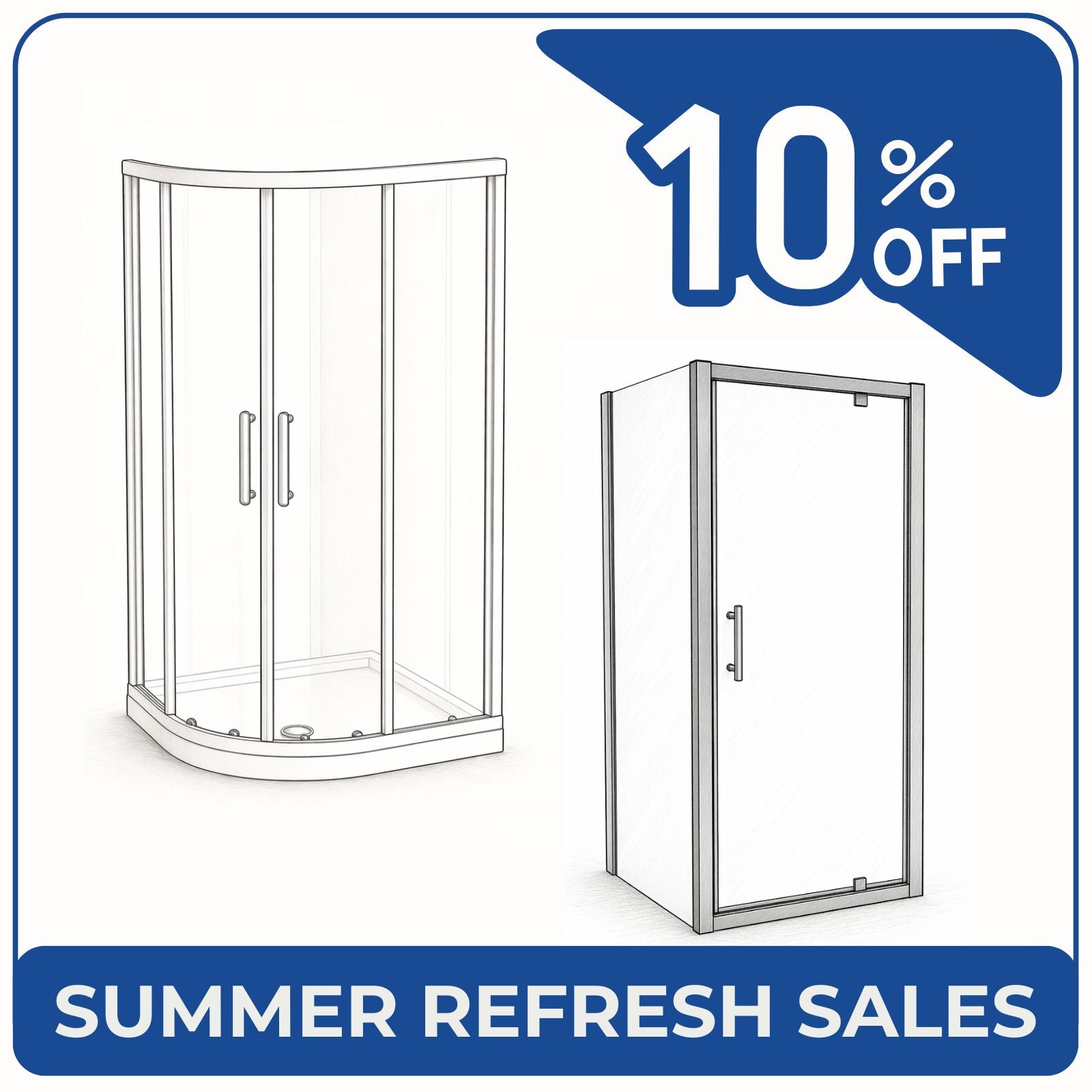 Shower enclosure deals featuring discounted shower doors and glass enclosures for UK bathrooms