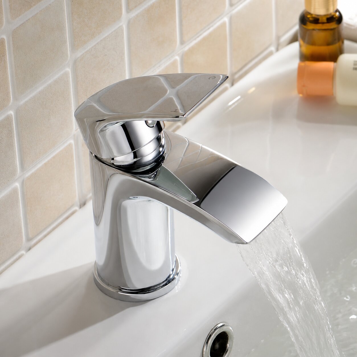 Short-reach chrome compact basin tap for a cloakroom WC — Bathroom Republic UK