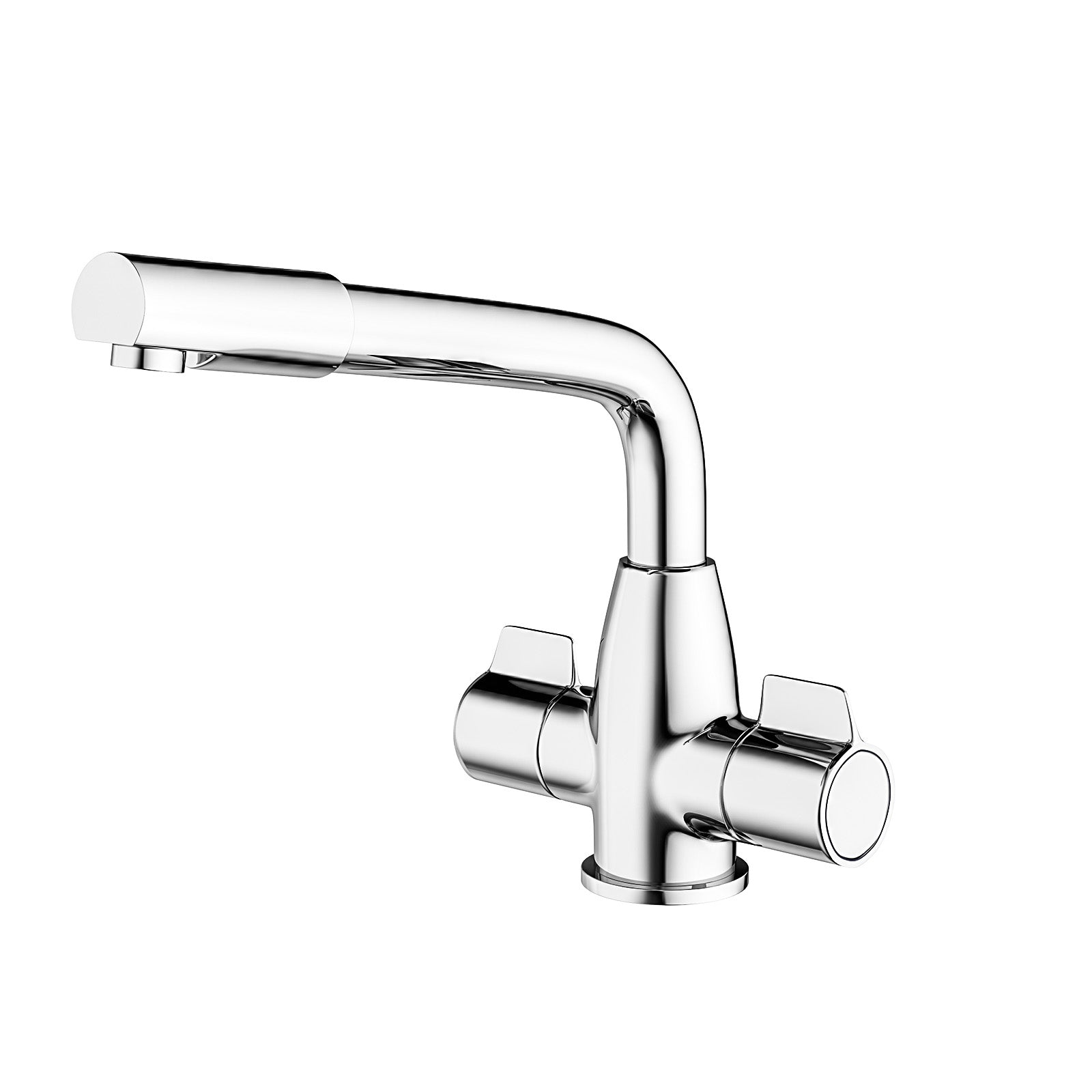 Olivia Twin Kitchen Sink Swivel Mixer Tap Chrome