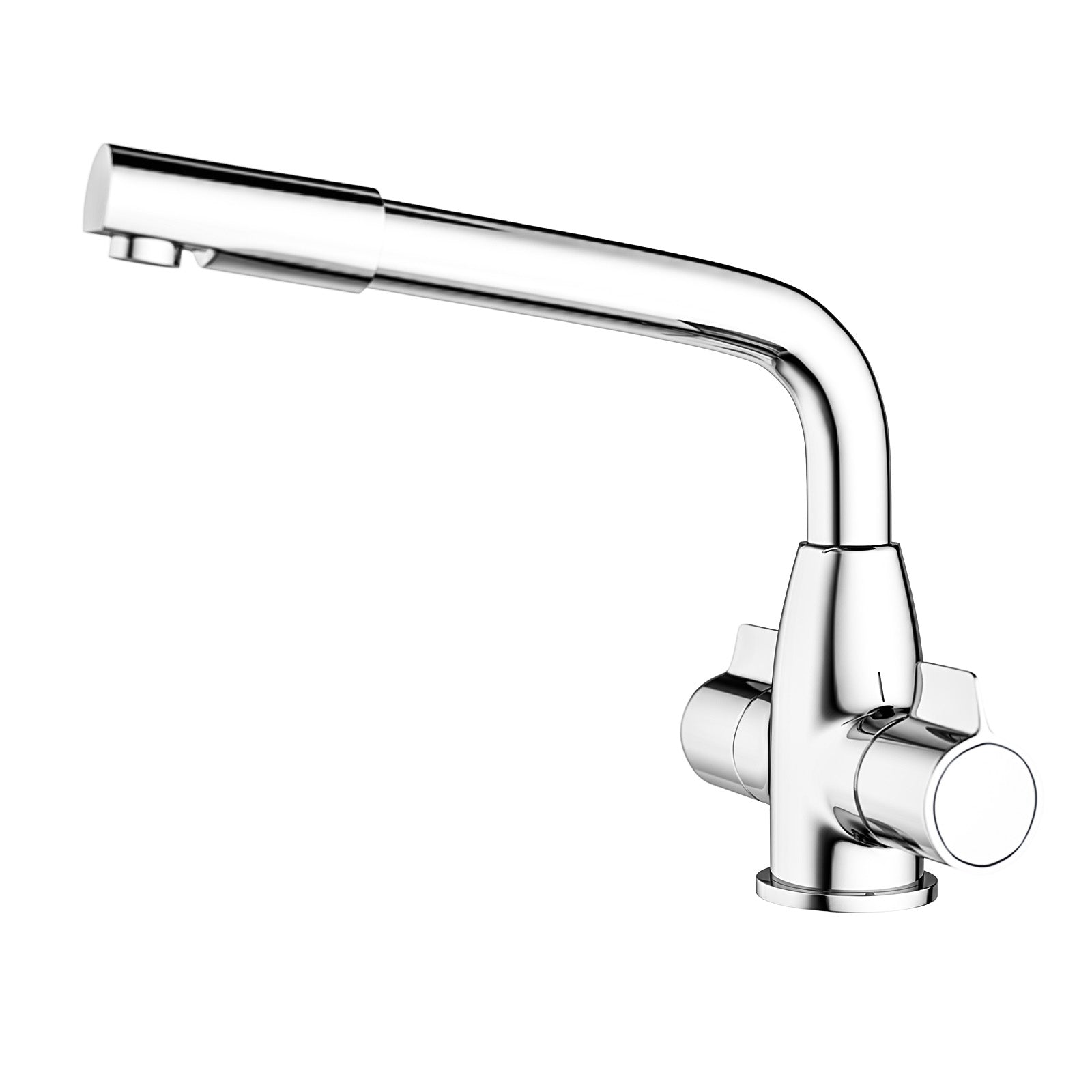 Olivia Twin Kitchen Sink Swivel Mixer Tap Chrome