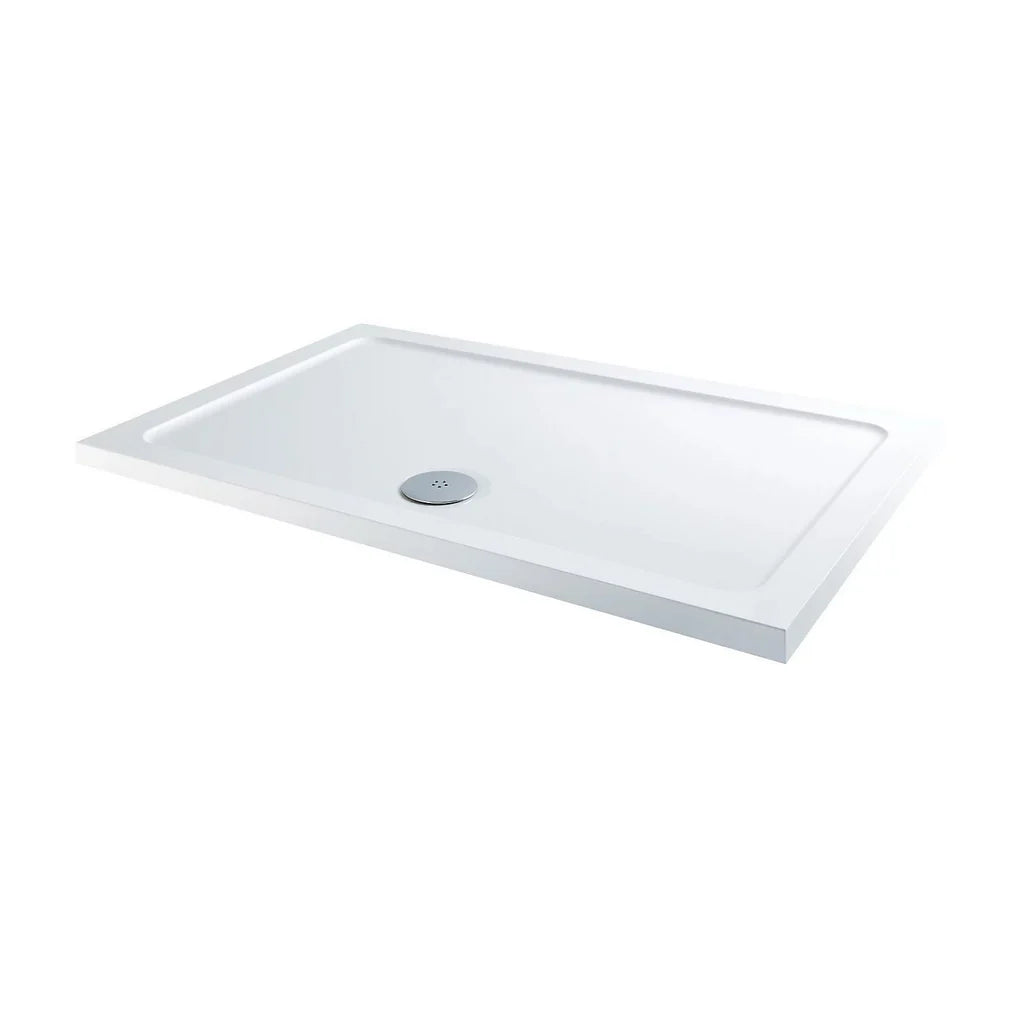 1200 x 800 mm Low Profile Rectangular Shower Tray White