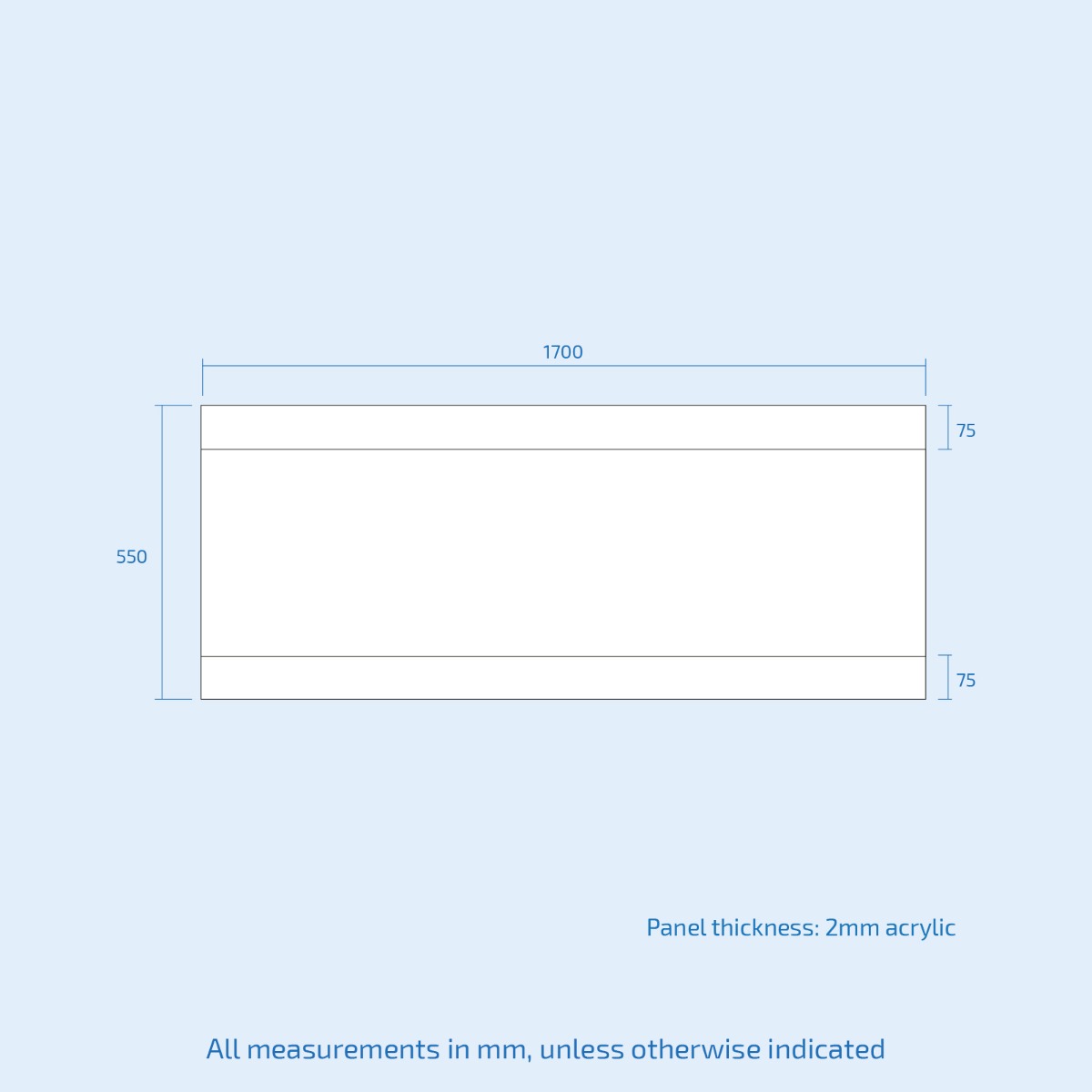 1700mm White Single Ended Bathtub + 800mm x 1400mm Round Shower Screen + 1700mm Bath Front Panel