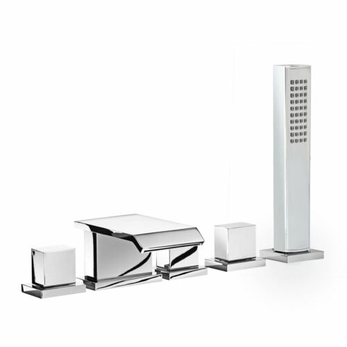 Devon Waterfall Deck Mounted 5 Hole Bath Shower Mixer