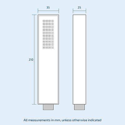 Bathroom 3 Dial 3 Way Concealed Square Thermostatic Shower Mixer Valve Chrome