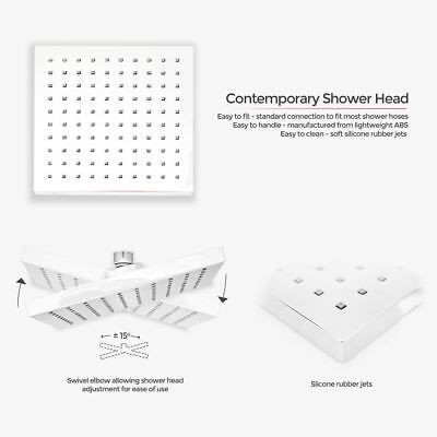Rose 3 Dial 2 Way Square Concealed Thermostatic Mixer Valve Body Jet Shower Head