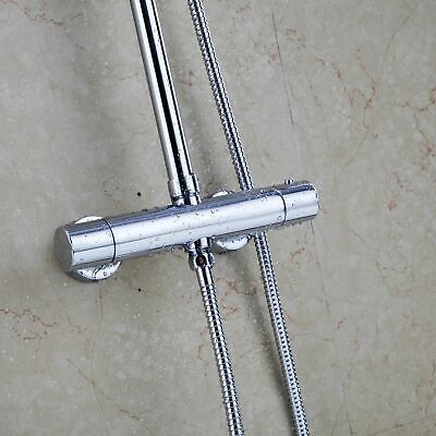 Niki Slim Round Thermostatic Dual Control Twin Head Shower Mixer Thermostatic