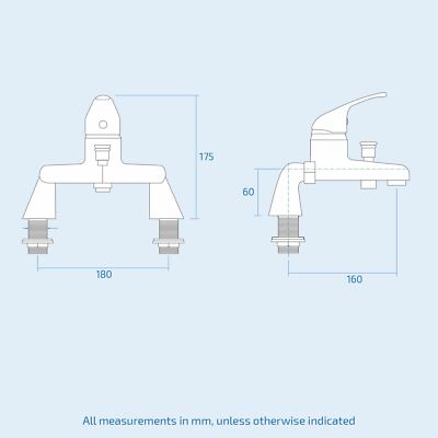 Ellen White Vanity WC Unit & Bath BTW Toilet Mixer Taps & Wastes Flat Pack