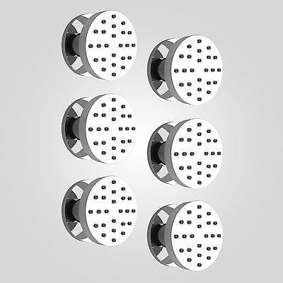 Modern Three-Dial Three-Way Concealed Thermostatic Valve With Shower Head Pencil Handset And Body Jet Kit