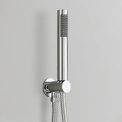 Modern Three-Dial Three-Way Concealed Thermostatic Valve With Shower Head Pencil Handset And Body Jet Kit