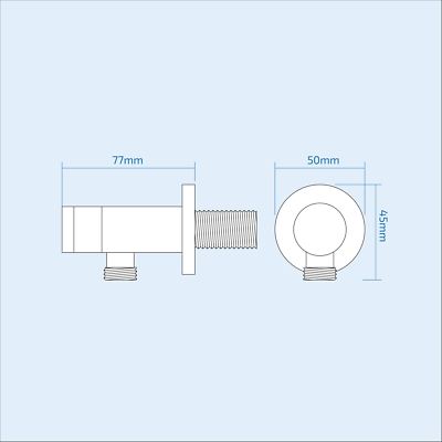 2 DIAL 2 WAY ROUND CONCEALED THERMOSTATIC MIXER VALVE ABS SHOWER HAND HELD KIT