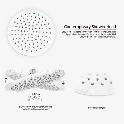 Modern Three-Dial Three-Way Concealed Thermostatic Valve With Shower Head Pencil Handset And Body Jet Kit