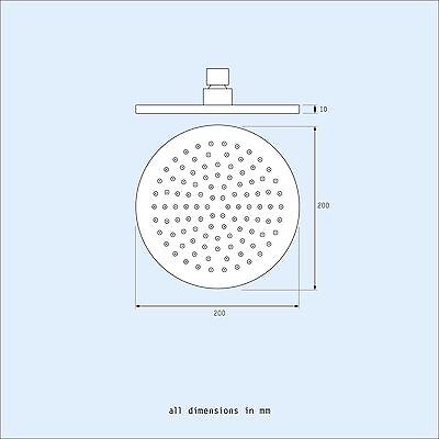 Calla Concealed Two-Way Valve with Slim Round Ceiling Shower Head and Shower Rail Kit