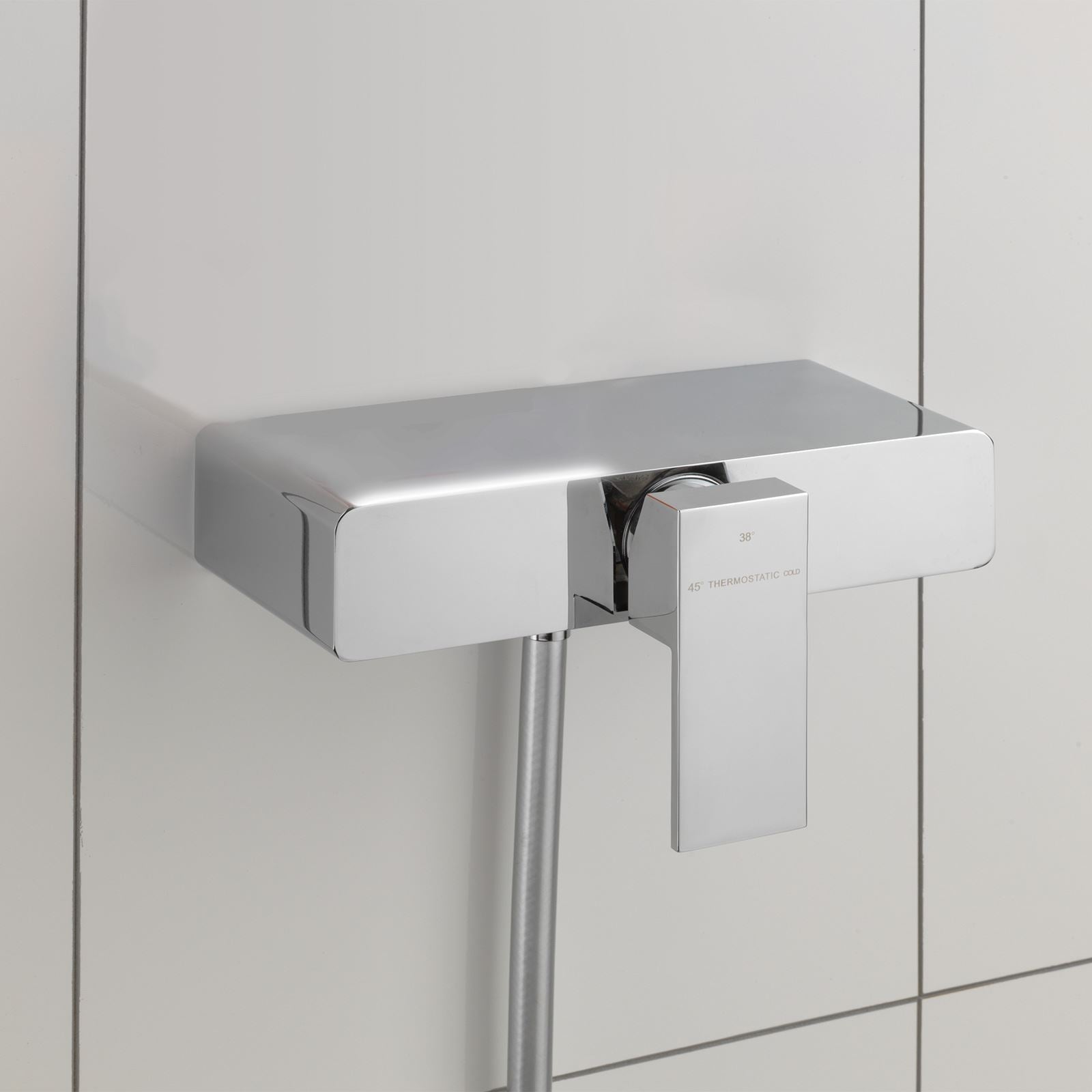 Bathroom Slider Rail Kit & Concealed Thermostatic Shower Valve Mixer