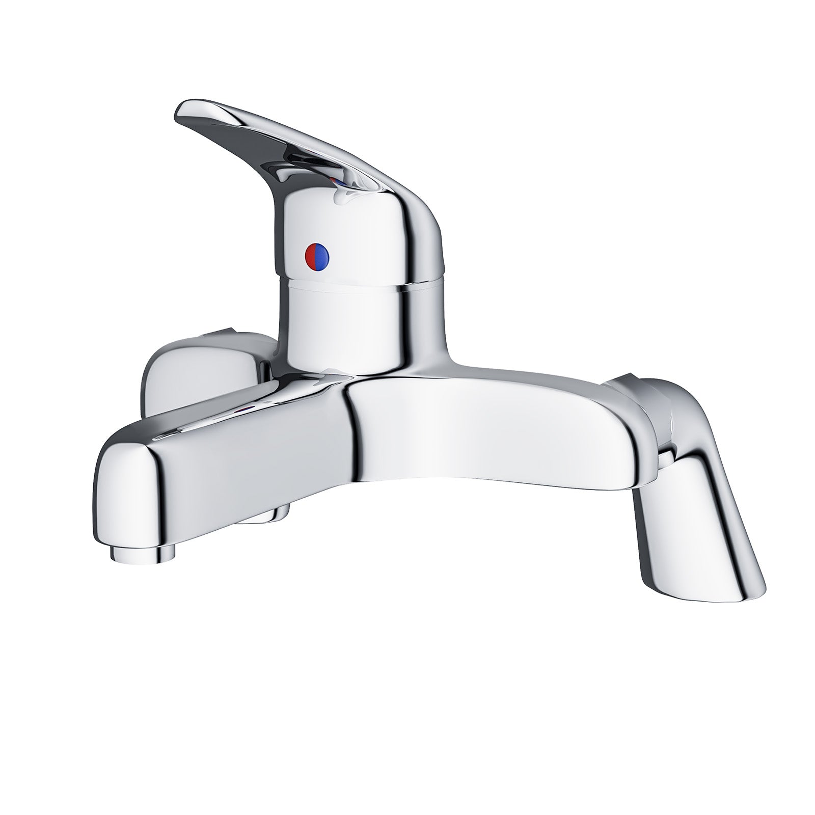 Studio Bathroom Set Of Basin Twin Taps and Deck Mounted Bath Filler Tap