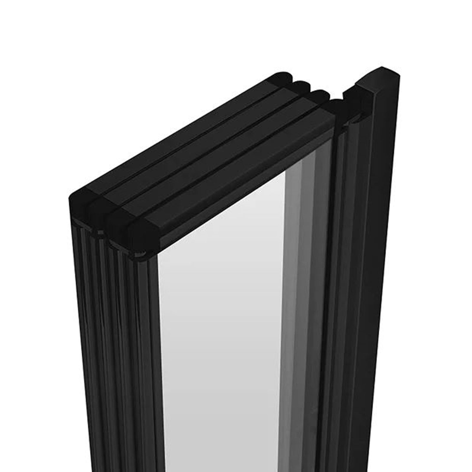 1100mm 4 Fold Folding Bath Shower Screen Matt Black Frame