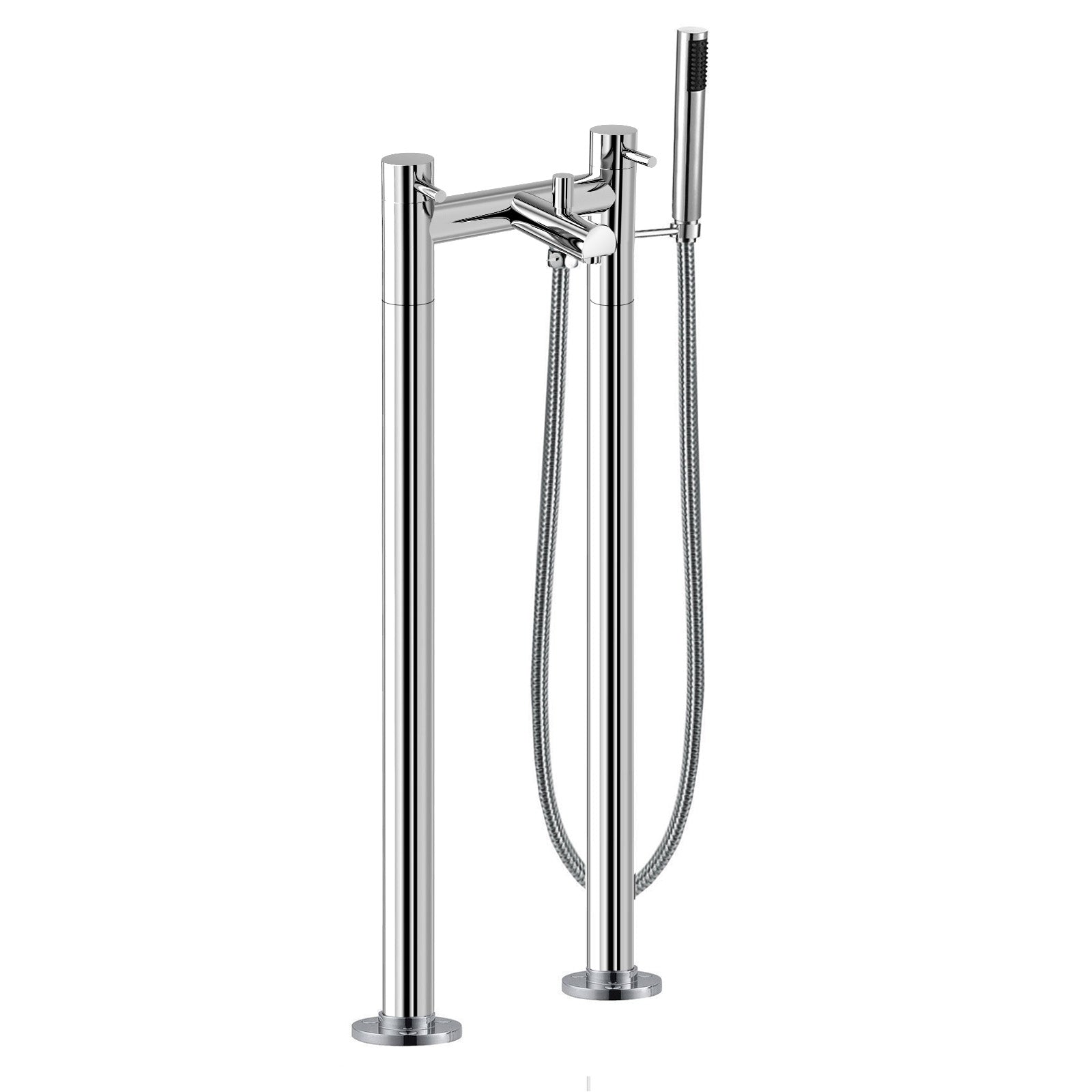 Blossom Contemporary Freestanding Floor Mounted Bath Shower Mixer Tap With Handheld Kit