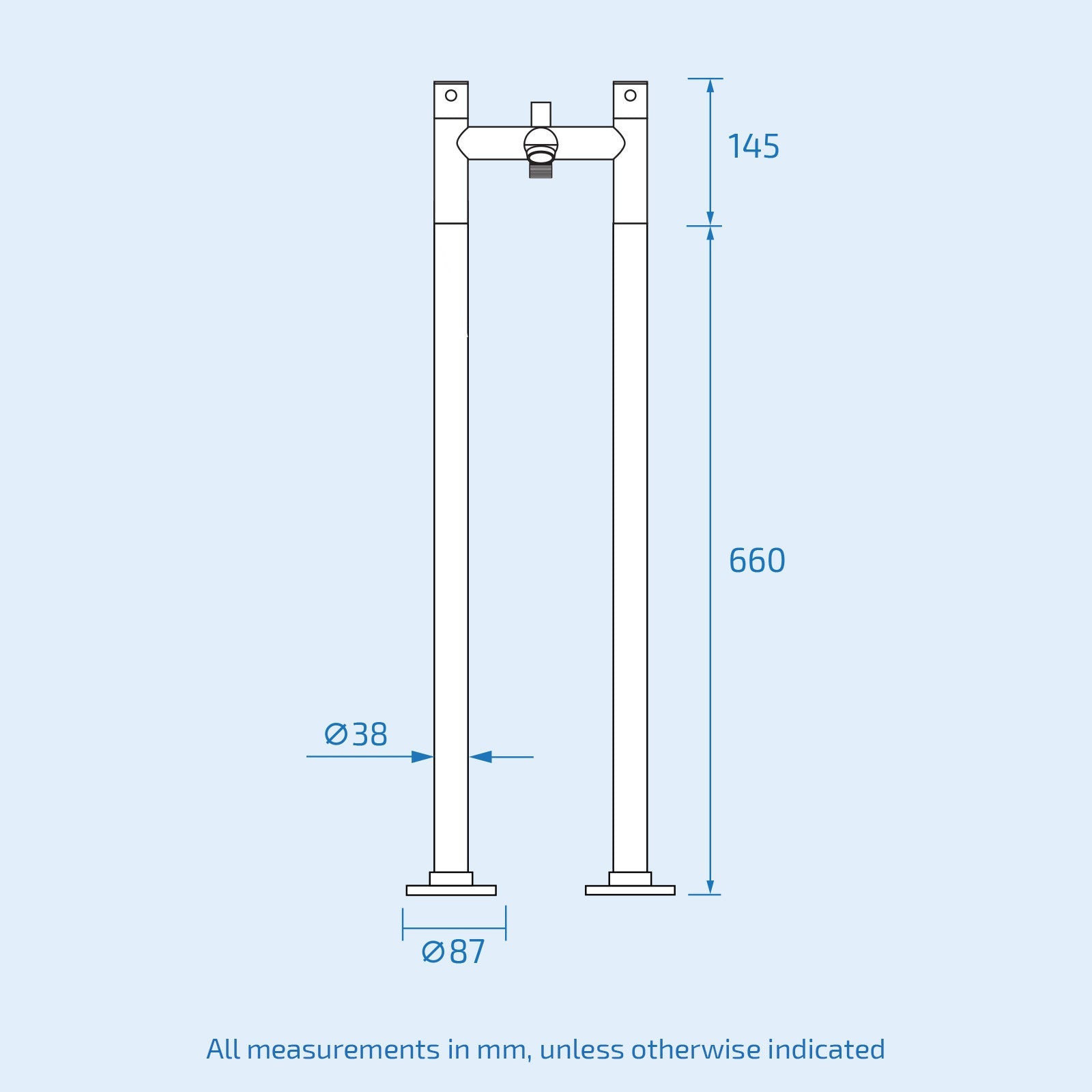 Blossom Contemporary Freestanding Floor Mounted Bath Shower Mixer Tap With Handheld Kit