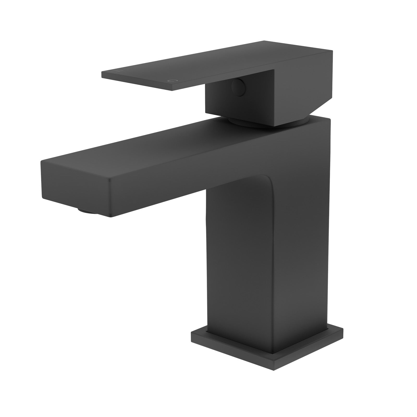Cube Square Single Lever Bathroom Matte Black Basin Mono Mixer Tap