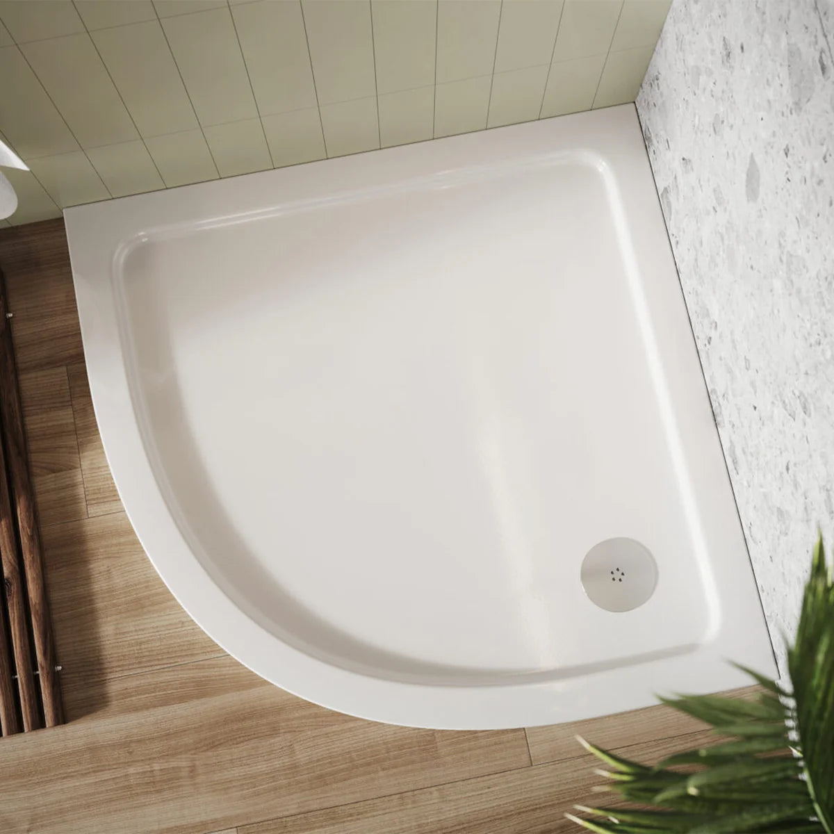 900 X 900 Square Resin Shower Tray 30mm Thick For Wetroom Enclosure