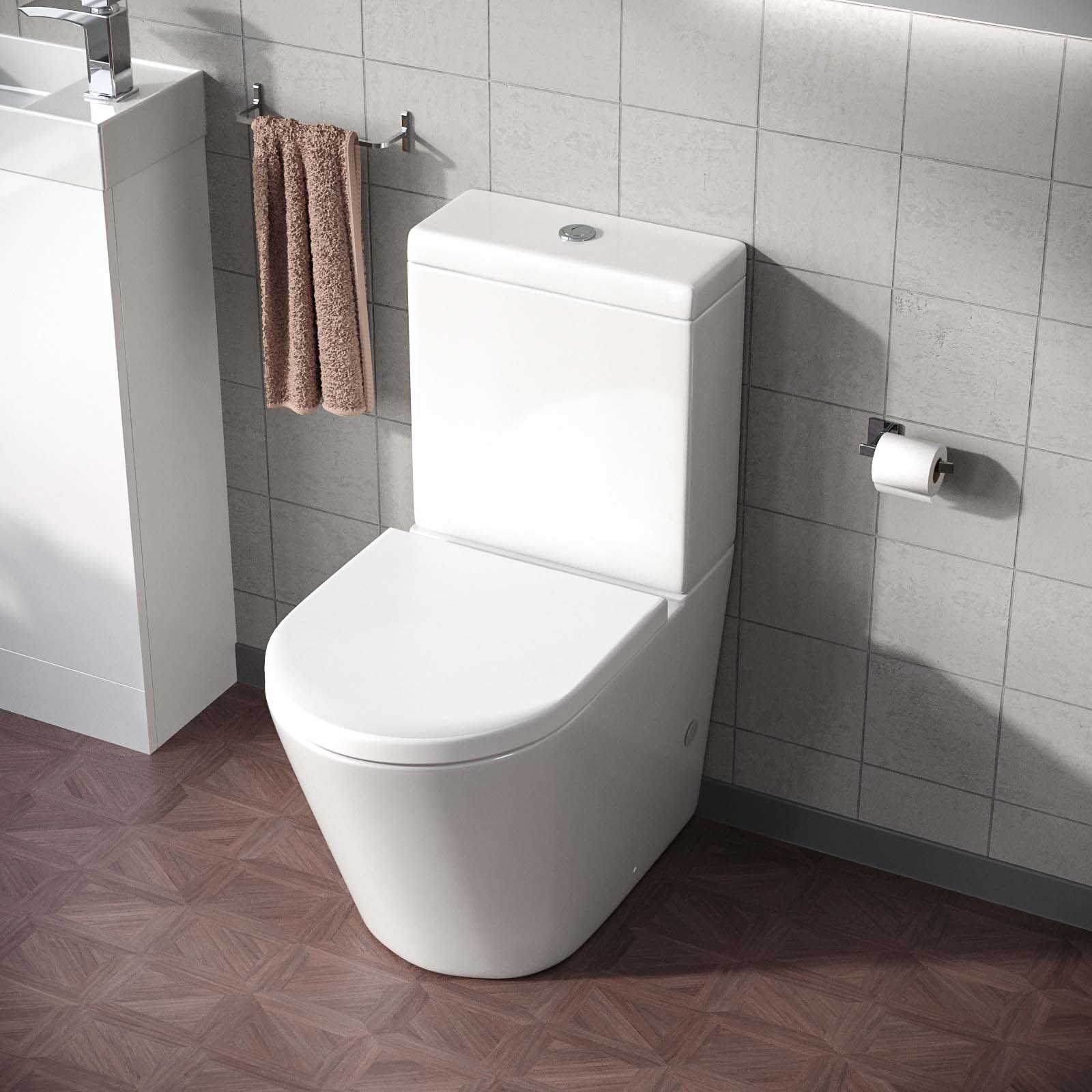 Bella Round Close Coupled Cistern, Pan and Seat