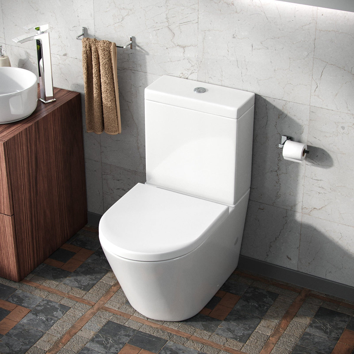Magus Rimless Close Coupled Toilet with Soft Closing Seat