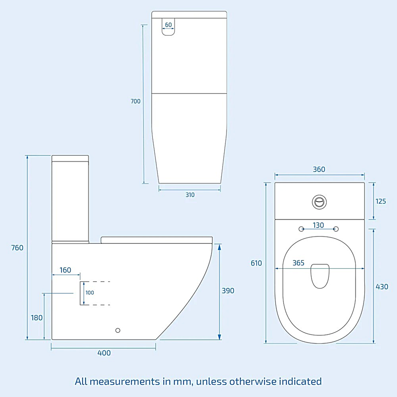 Nanuya Cloakroom 500mm White Wall Hung 2 Drawer Vanity Basin Unit & Close Coupled Toilet with Soft Close Seat