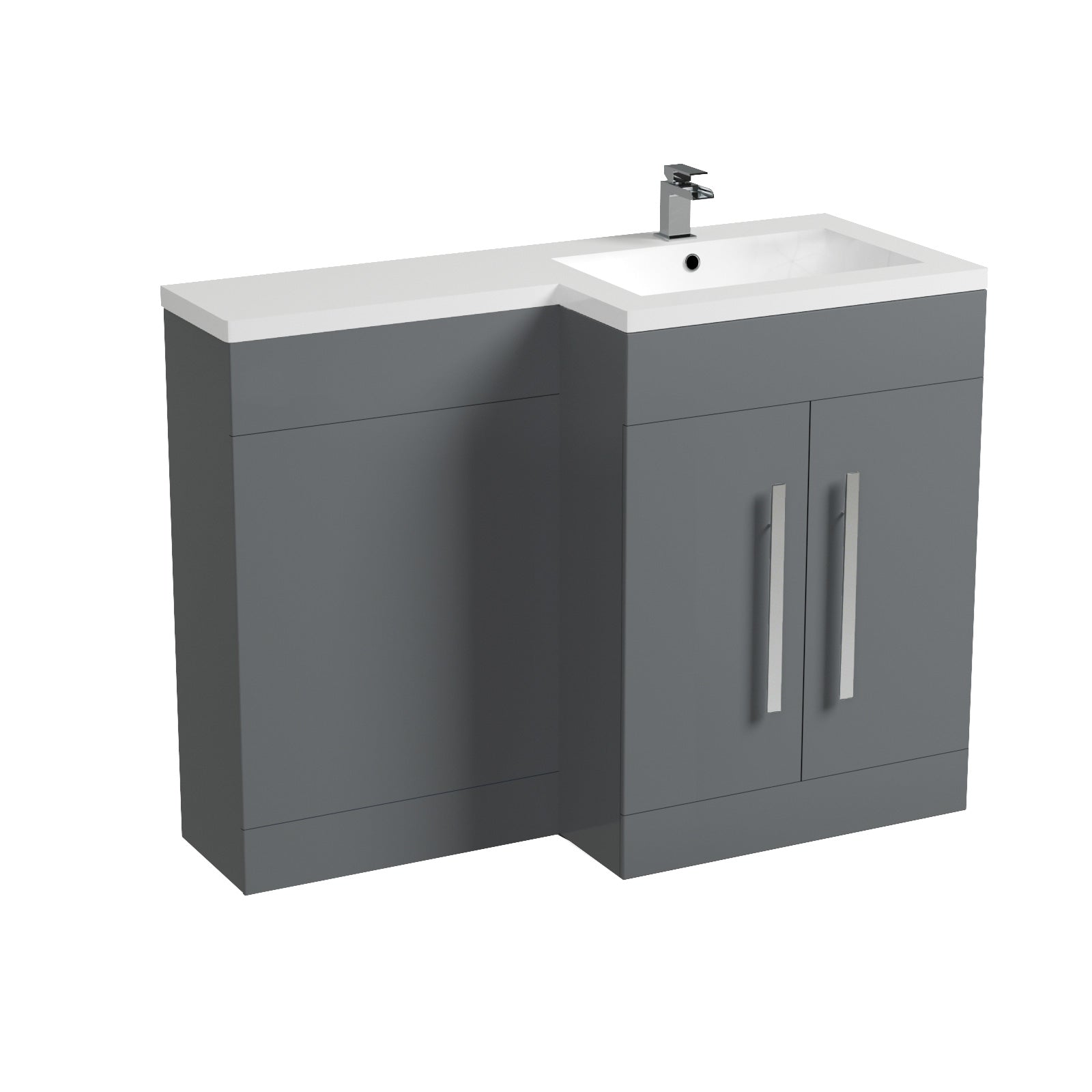 Aric 1100mm Grey Bathroom Basin Combination Vanity Unit