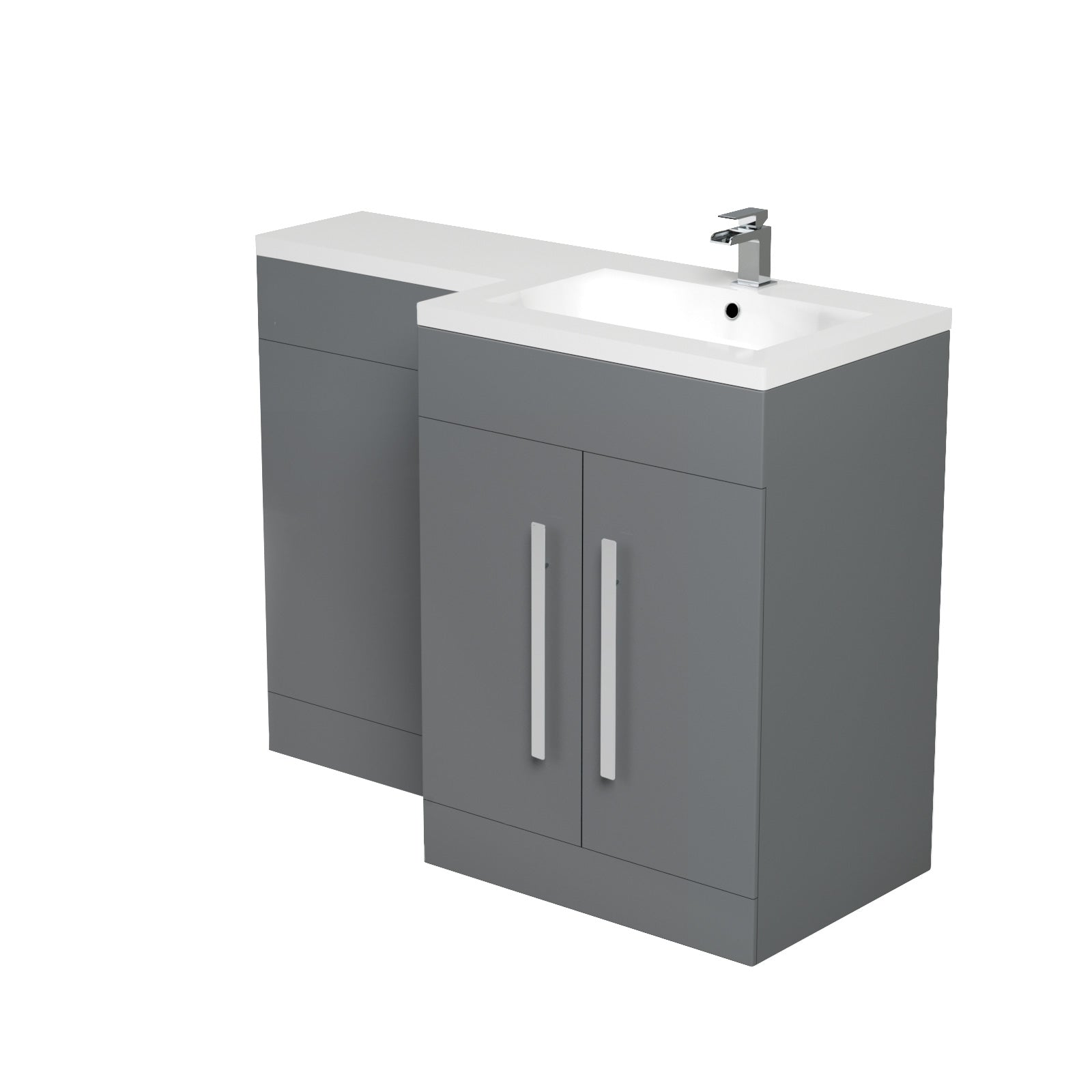 Aric 1100mm Grey Bathroom Basin Combination Vanity Unit