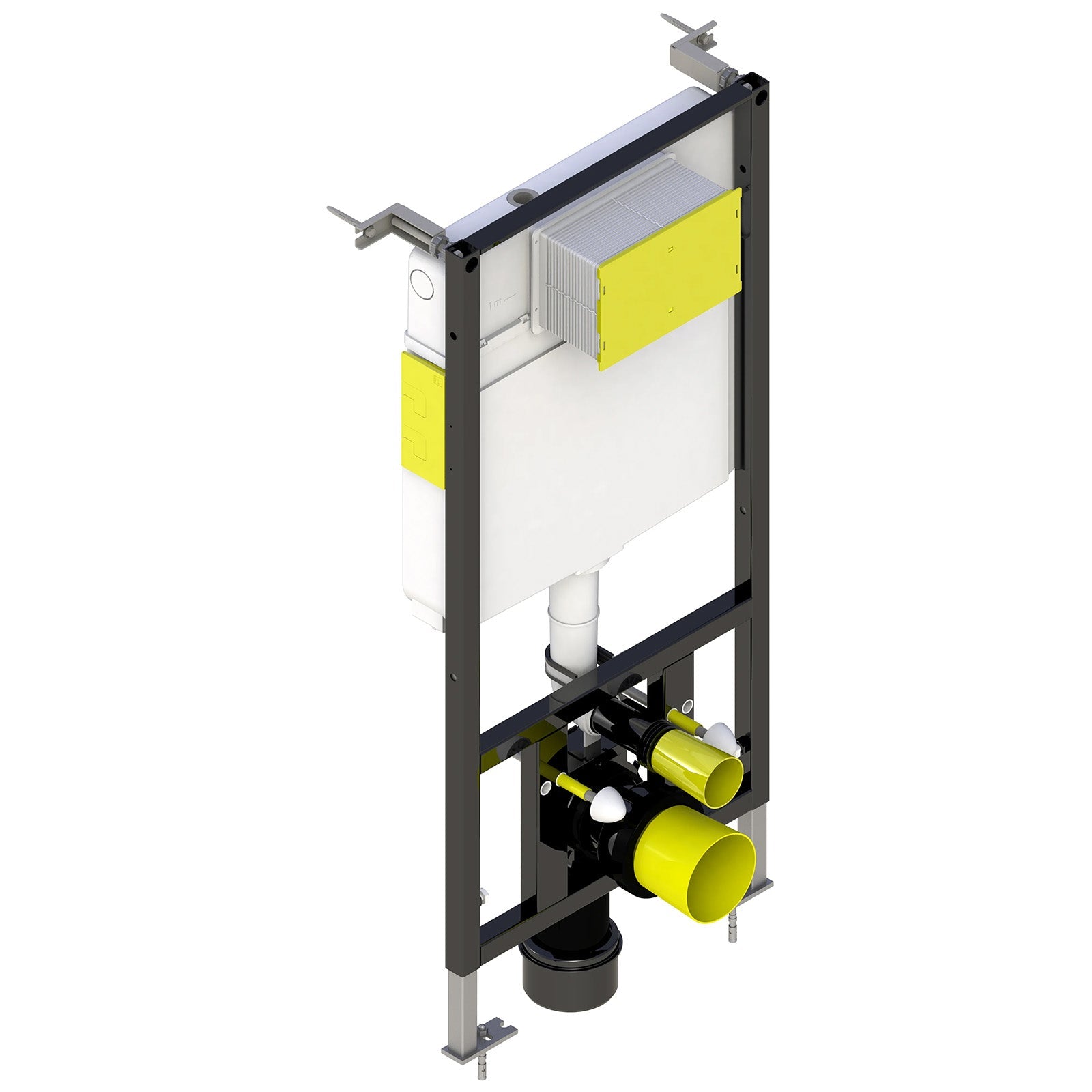 Tornado White Wall Hung Tornado Rimless Toilet With Frame & Flush Plate