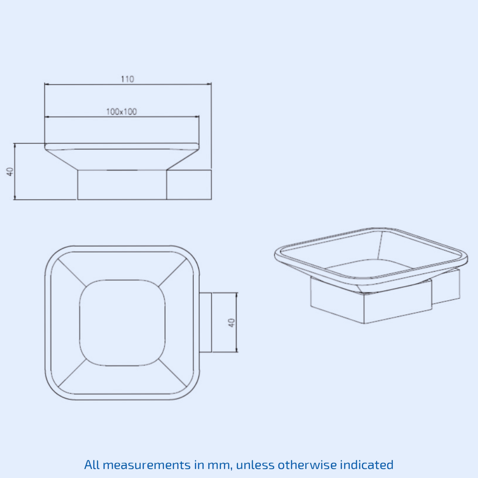 K-Vit Premium Chrome Soap Dish Holder - ACC306
