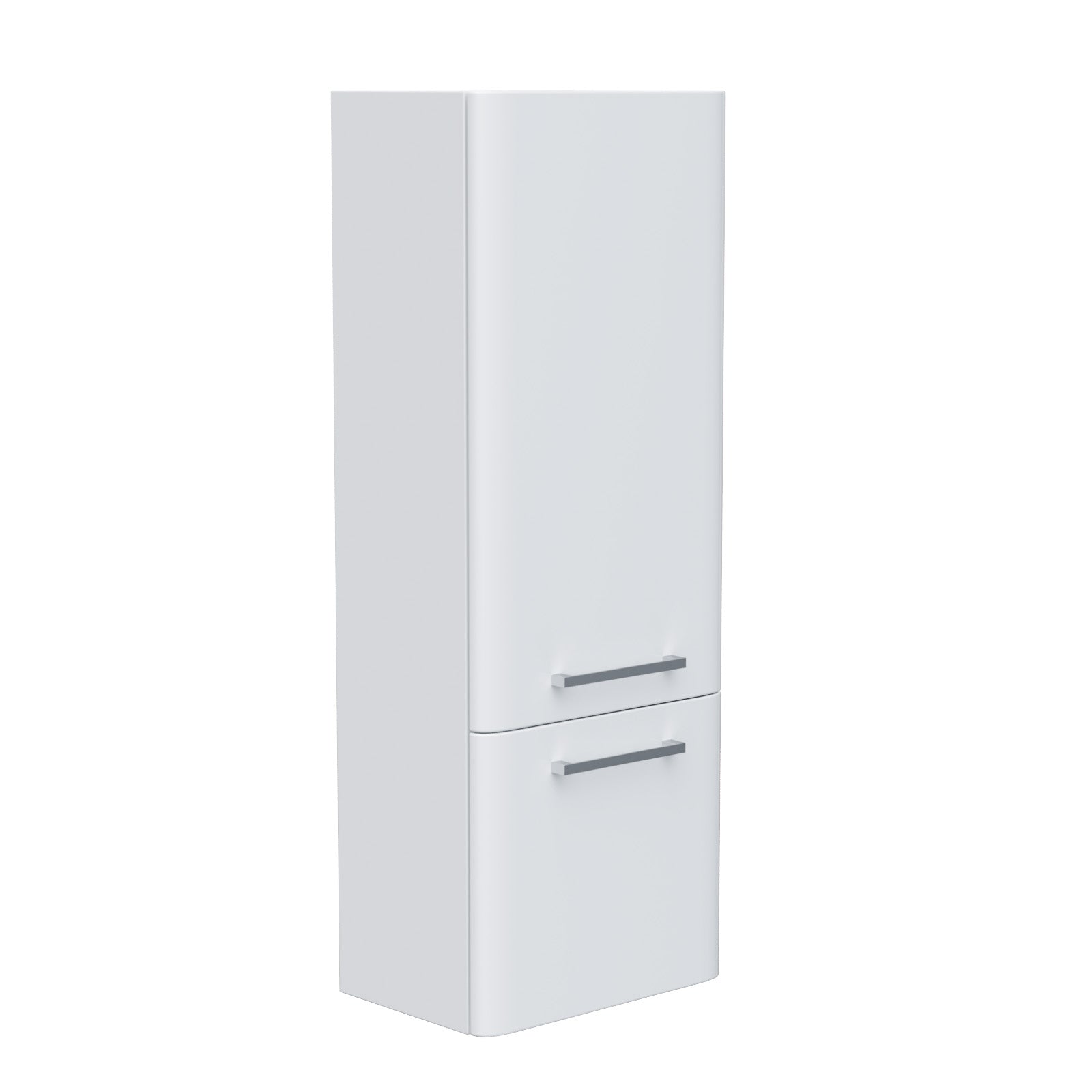 Afern 350mm White Wall Hung Tall Storage Cabinet With Adjustable Shelves