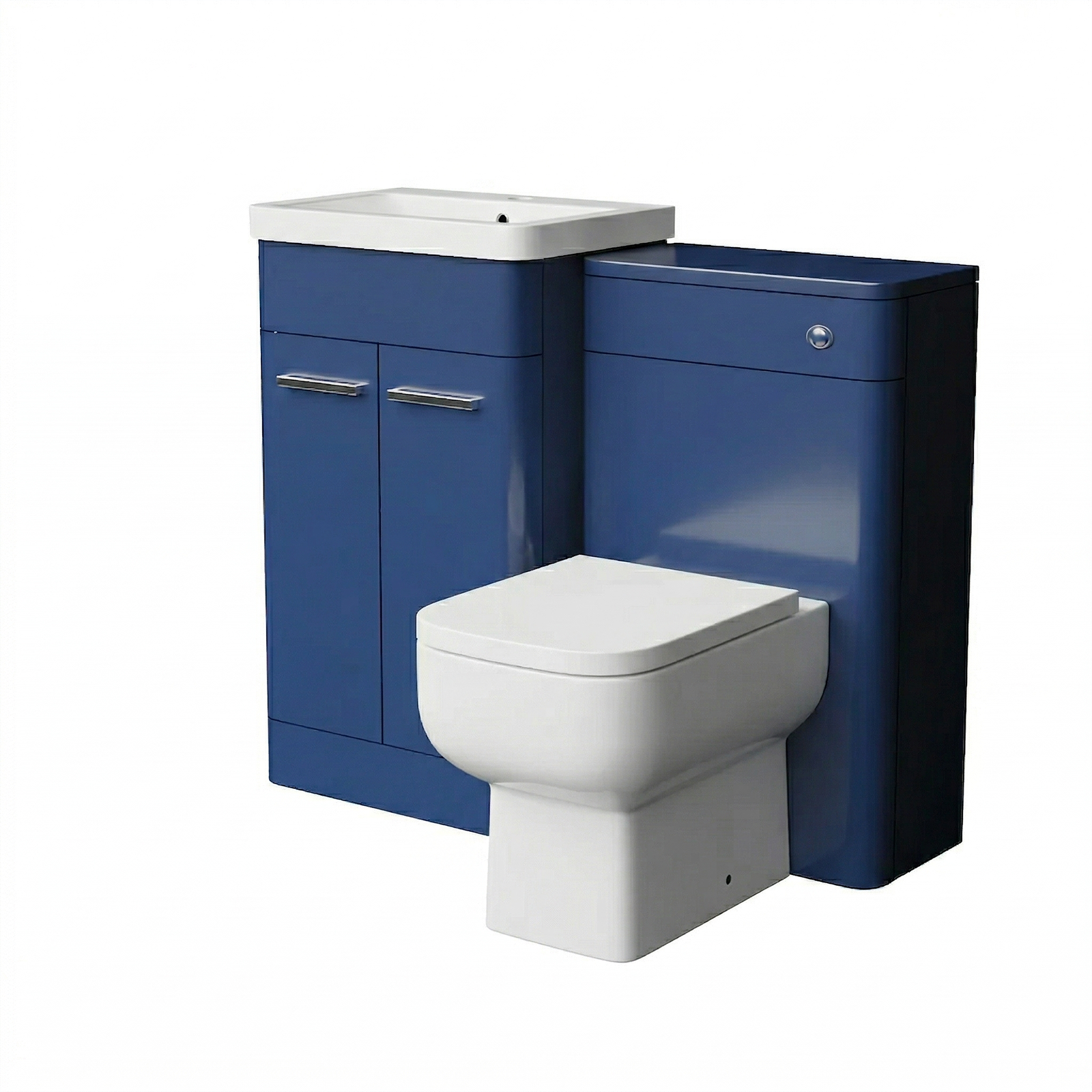 Afern 500mm Freestanding Vanity Unit with Basin,Back to Toilet, WC unit Royal Blue