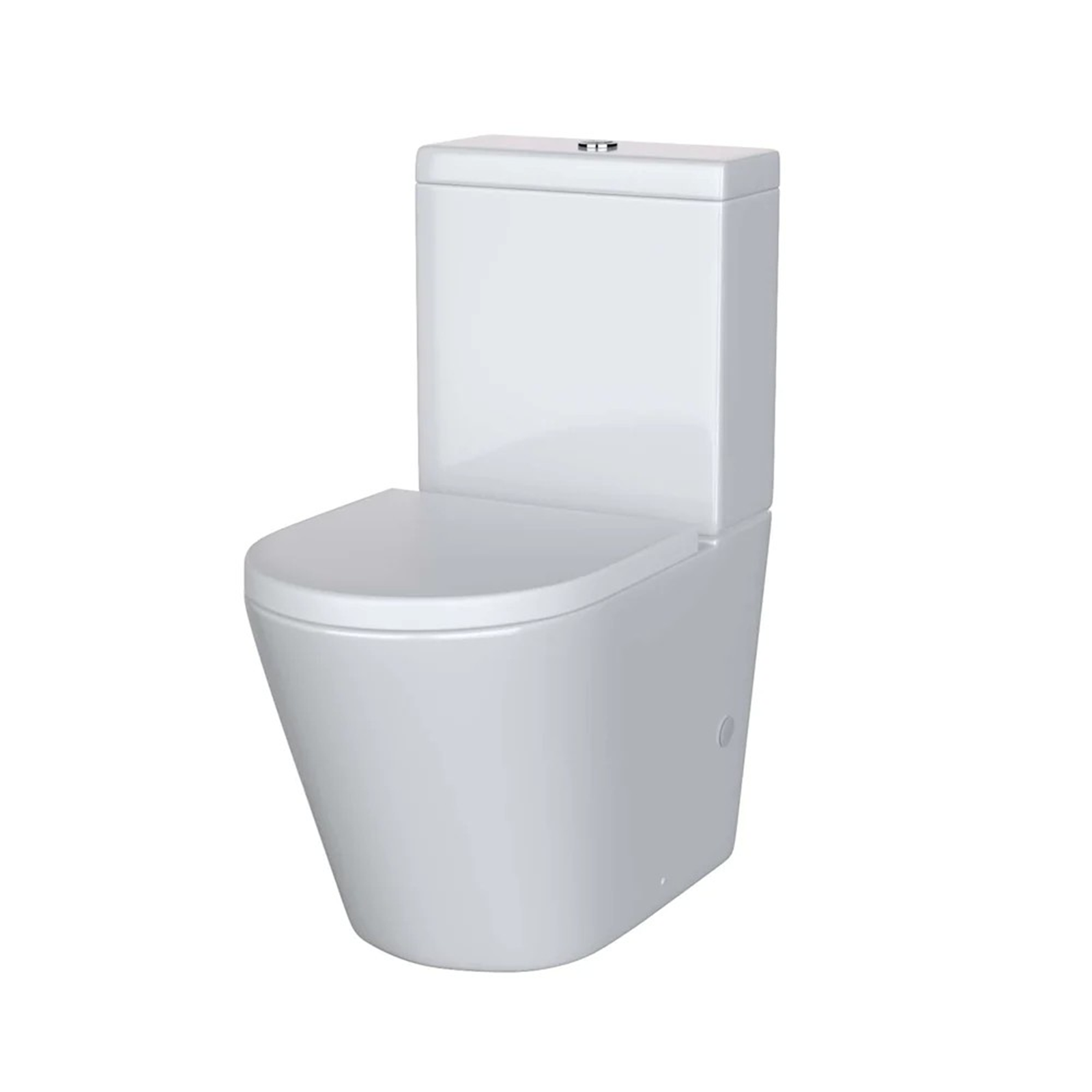 Afern Cloakroom 500mm White Freestanding Vanity Basin Unit & Close Coupled Toilet with Soft Close Seat