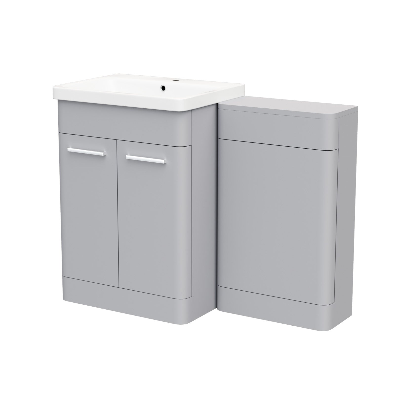 Afern Matte Grey 1100mm Freestanding Cabinet Ceramic Basin WC Unit