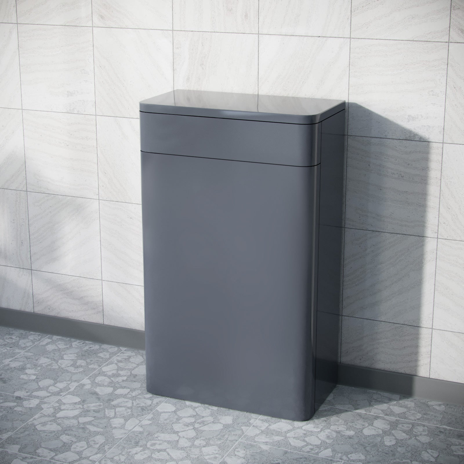 Afern Grey 500mm Back to Wall WC Unit Flat Pack