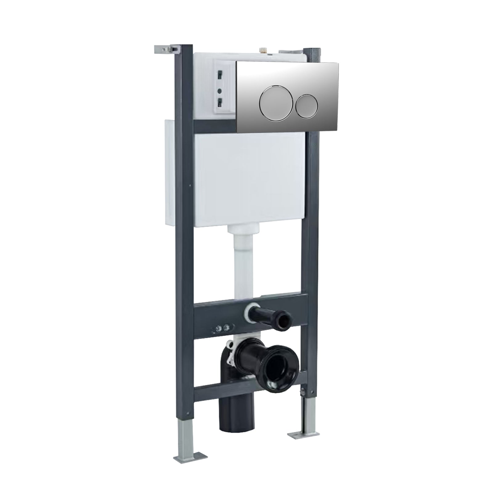 Wall Hung Toilet Cistern Frame with Avant Front Dual Flush Plate Choice