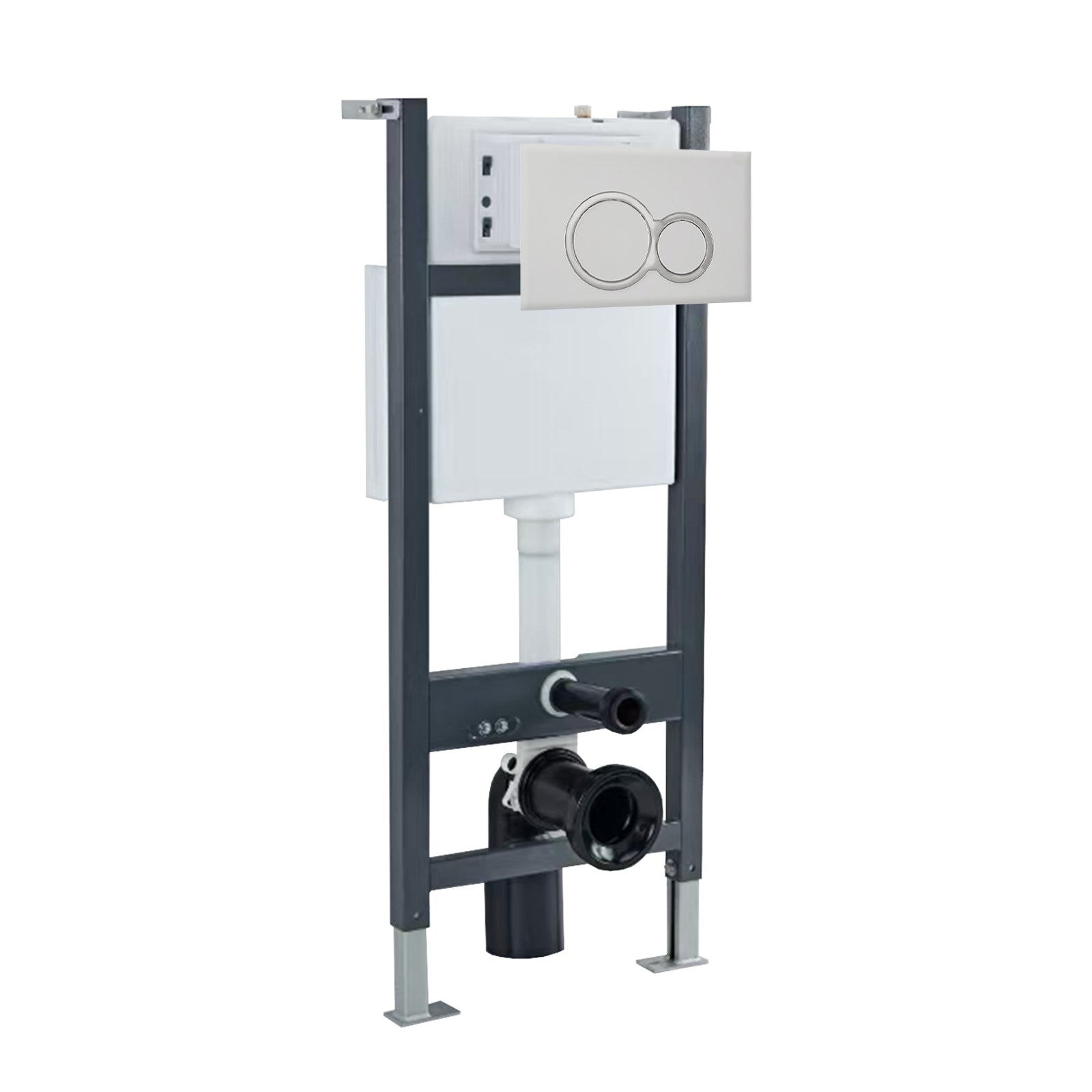 Wall Hung Toilet Cistern Frame with Avant Front Dual Flush Plate Choice