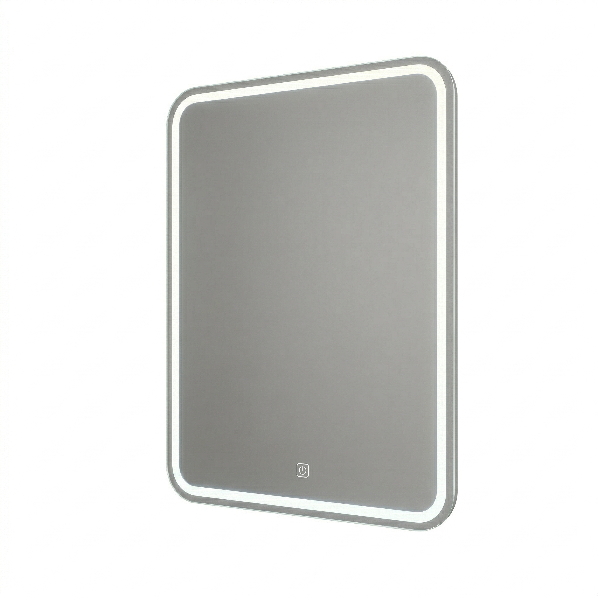 Kartell Alder 500mm W x 700mm H Rectangle Chrome Frameless Front Lid LED Mirror Wall Mounted - AL5070