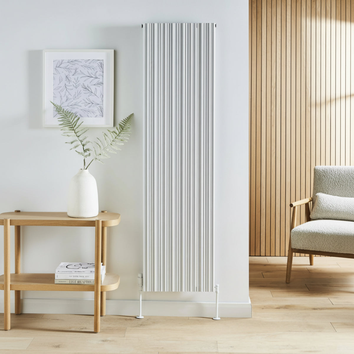 Kartell QUEBEC 1775mm H x 239mm W White Vertical Double Aluminium Radiator - ALRAD-6-1802-WT