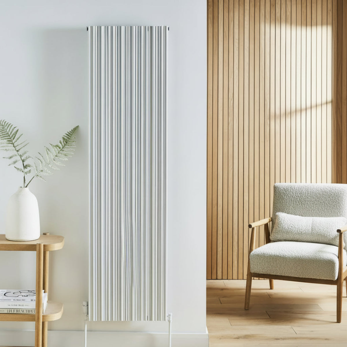 Kartell QUEBEC 1775mm H x 599mm W White Vertical Double Aluminium Radiator - ALRAD-6-1805-WT