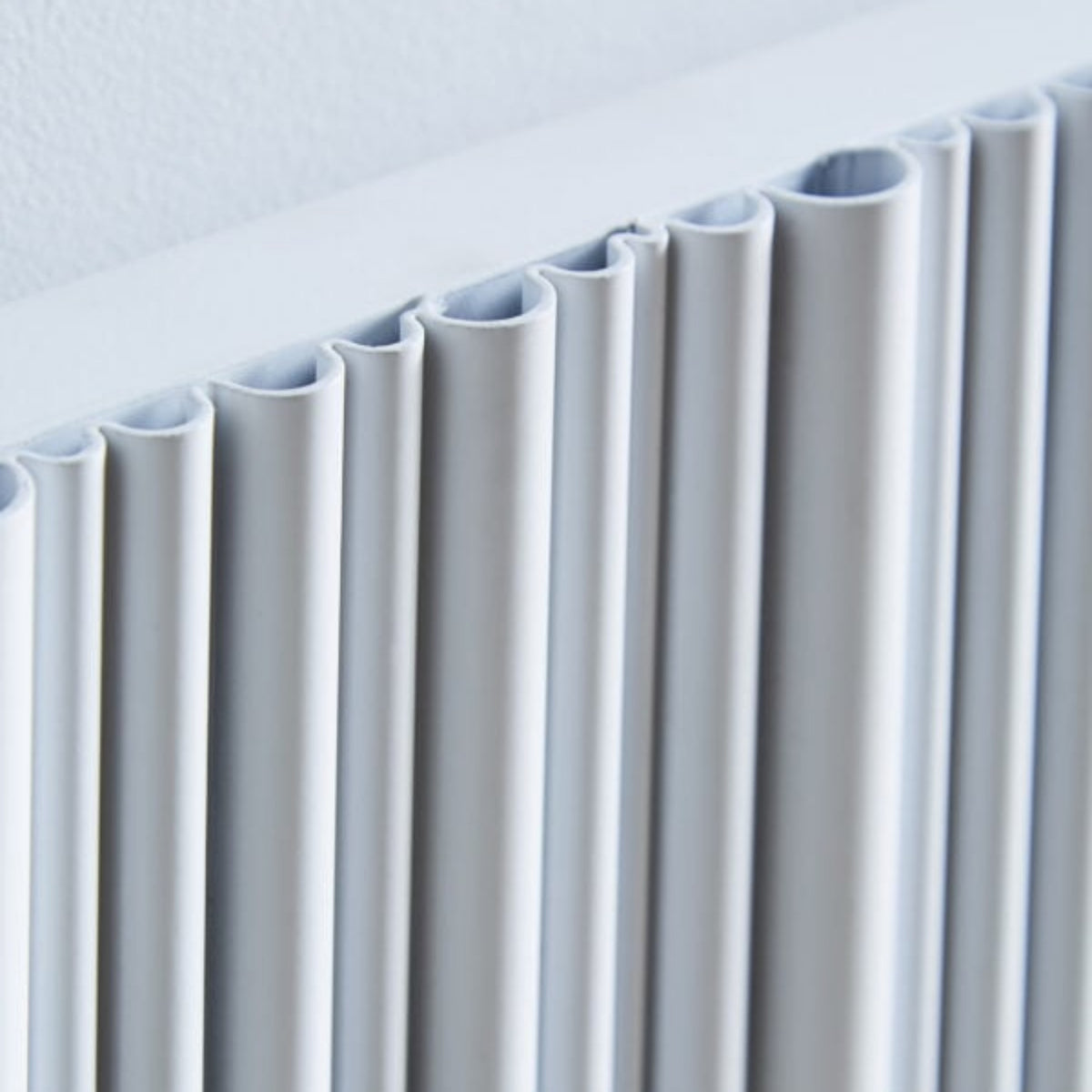Kartell QUEBEC 575mm H x 1439mm W White Horizontal Double Aluminium Radiator - ALRAD-6-612-WT