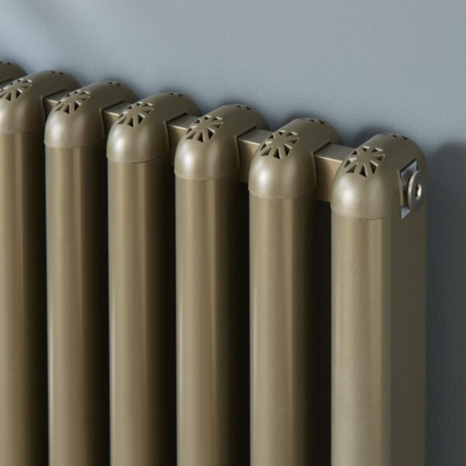Kartell CALGARY 600mm H x 640mm W Bronze Horizontal Aluminium Radiator - ALRAD-7-611-BZ
