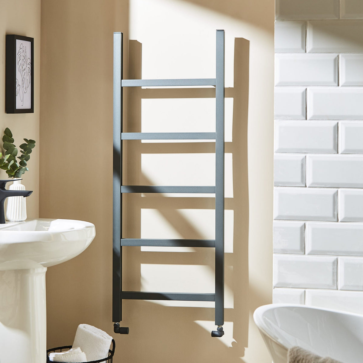 Kartell WELLAND 1480mm H x 500mm W Grey Vertical Aluminium Radiator - ALTWL-2-515-GY