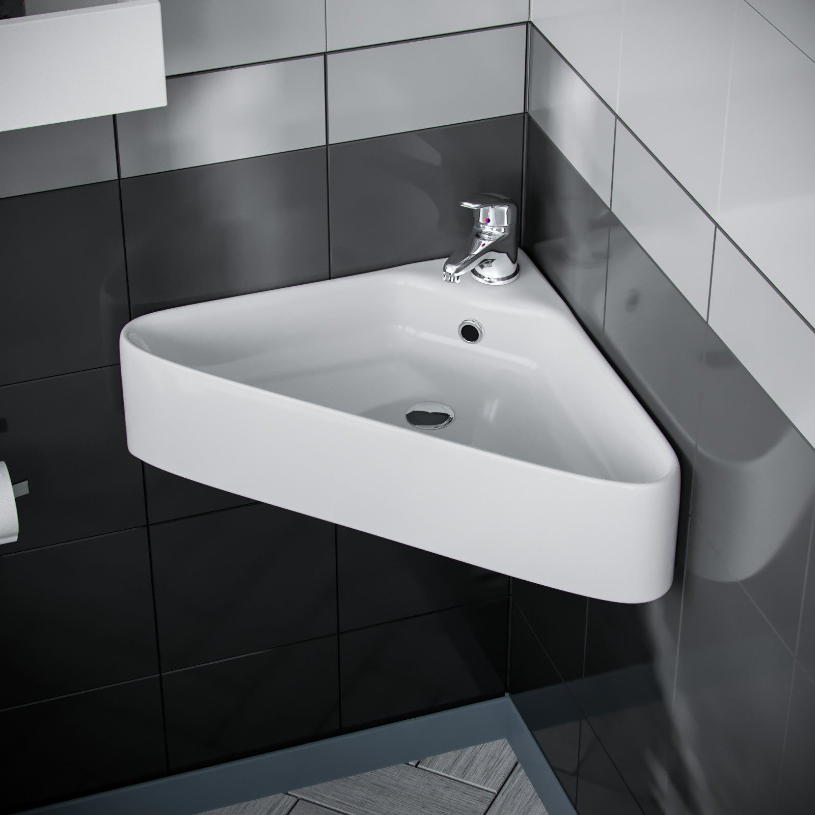 Forel Bathroom Close Coupled WC Toilet Wall Hung Cloakroom Basin Sink Suite