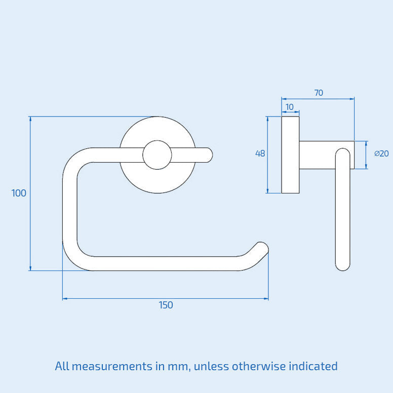 Round Toilet Roll Holder Chrome