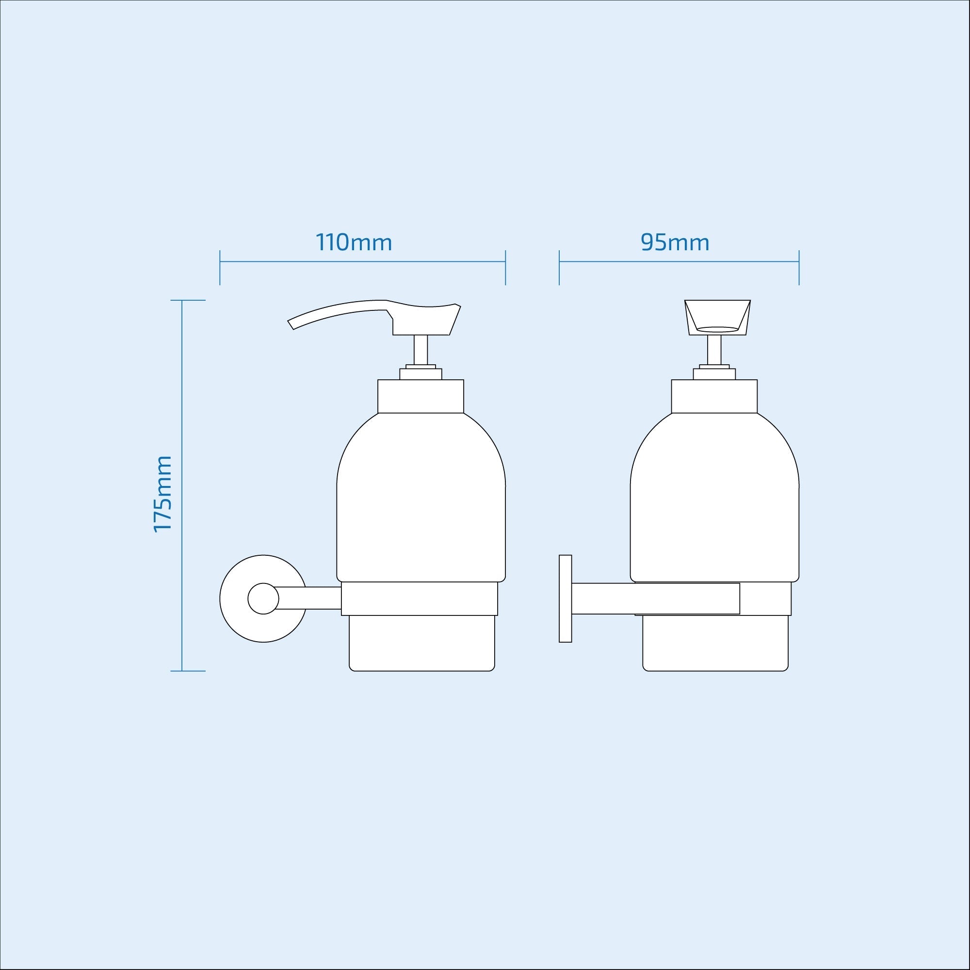 Wall Mounted Soap Dispenser Matte Black